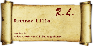 Ruttner Lilla névjegykártya